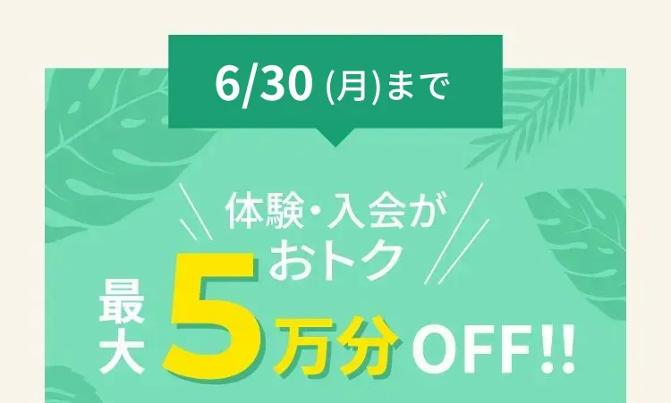 2024年12月31日　火曜日まで体験トレーニングが通常3,980円のところ当日入会で無料