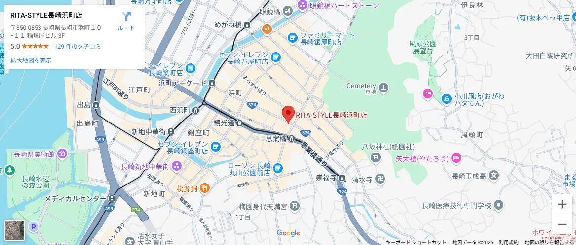 リタスタイル 長崎浜町店のGoogleMap
